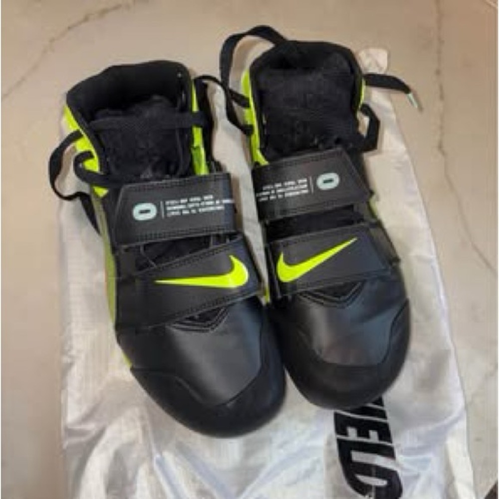 Nike Javelin shoes in Black and Neon Yellow